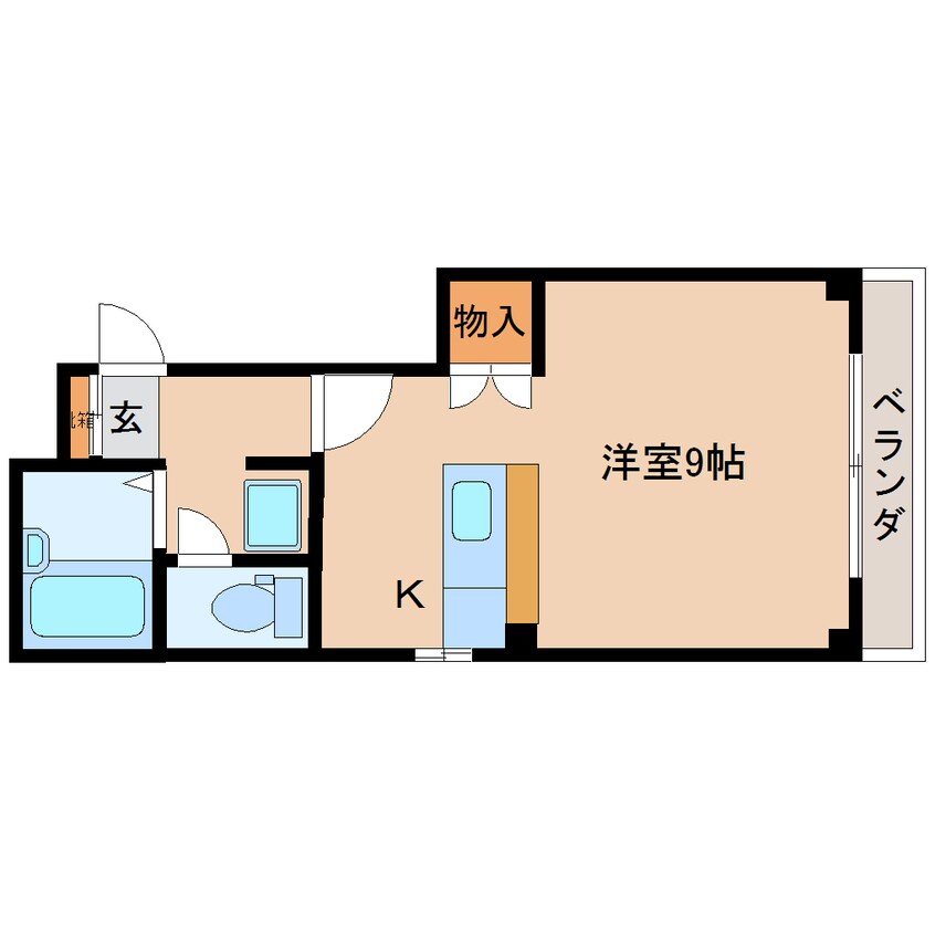 間取図 東海道本線/静岡駅 徒歩22分 2階 築30年