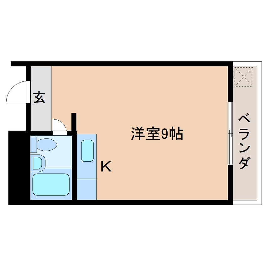 間取図 東海道本線/安倍川駅 徒歩18分 3階 築36年