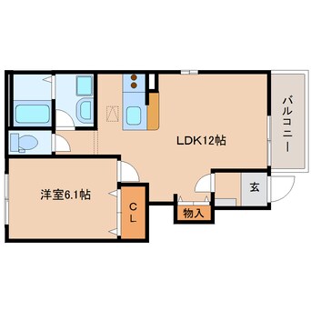 間取図 東海道本線/静岡駅 バス35分服織小学校入口下車:停歩9分 1階 築11年