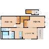 東海道本線/静岡駅 バス:35分:停歩9分 2階 築12年 2LDKの間取り