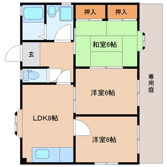 間取図 東海道本線/安倍川駅 徒歩11分 1階 築31年