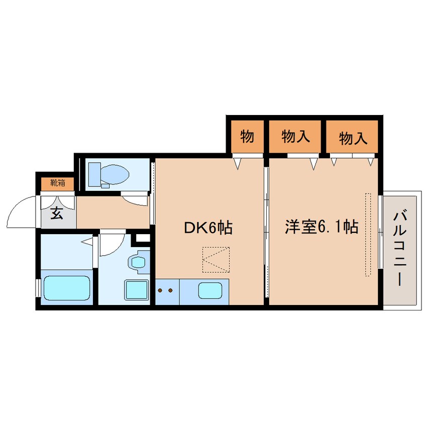 間取図 東海道本線/安倍川駅 徒歩11分 1階 築13年