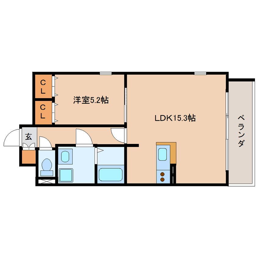 間取図 東海道本線/静岡駅 バス14分千代田四丁目下車:停歩6分 1階 築10年