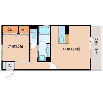 間取図 東海道本線/静岡駅 バス18分本通西町下車:停歩1分 2階 築10年