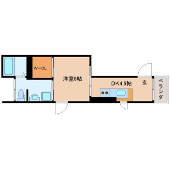 間取図 東海道本線/静岡駅 徒歩20分 1階 築10年