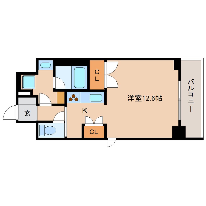 間取図 東海道本線/静岡駅 徒歩14分 8階 築9年