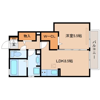 間取図 東海道本線/静岡駅 バス22分千代田七丁目東部体育館入口下車:停歩4分 1階 築10年