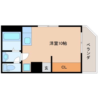 間取図 東海道本線/静岡駅 徒歩17分 6階 築42年