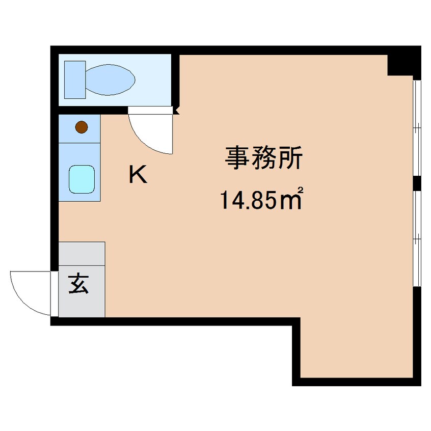 間取図 静岡鉄道静岡清水線/日吉町駅 徒歩5分 2階 築48年