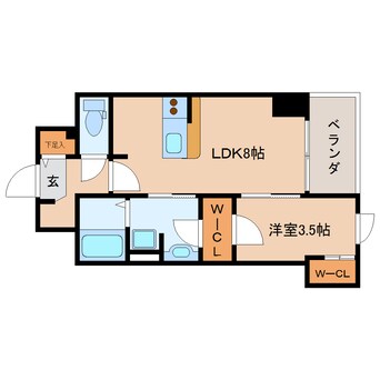 間取図 東海道本線/東静岡駅 徒歩1分 6階 築9年