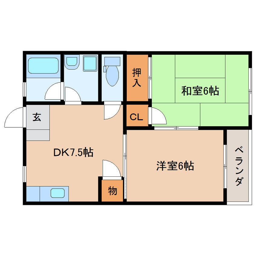 間取図 東海道本線/静岡駅 バス16分平和二丁目下車:停歩4分 3階 築35年