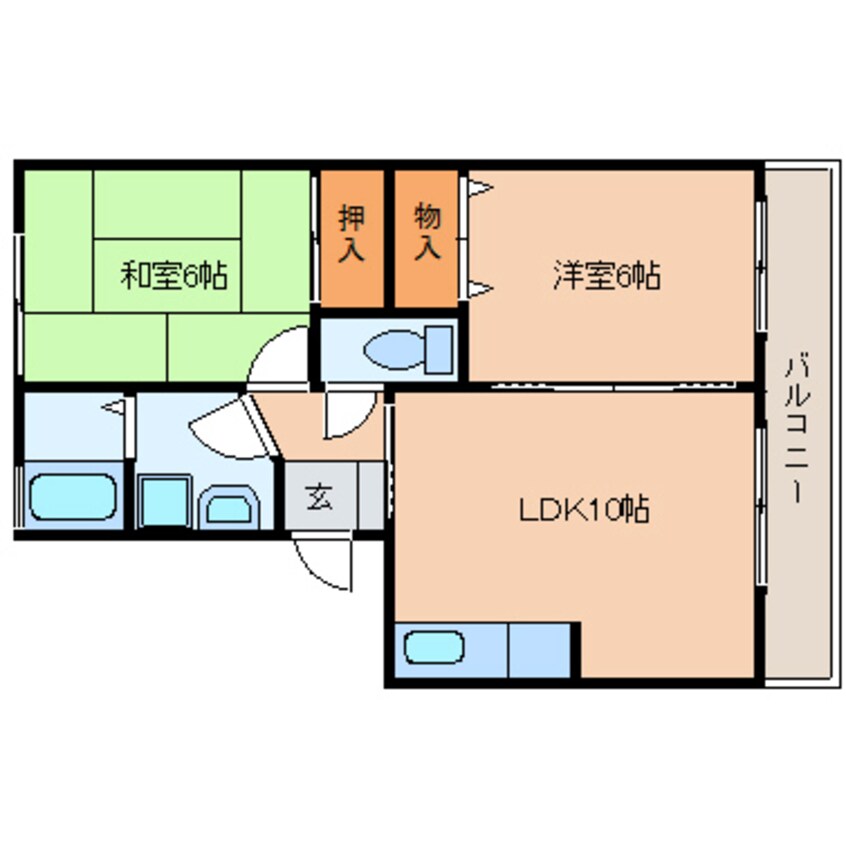 間取図 東海道本線/静岡駅 バス19分千代田小学校前下車:停歩3分 1階 築24年