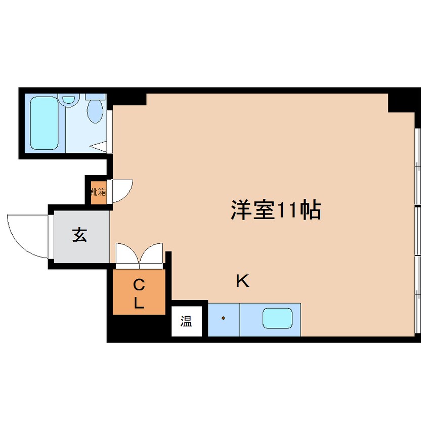 間取図 静岡鉄道静岡清水線/新静岡駅 徒歩3分 3階 築35年