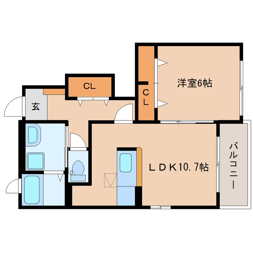 間取図 東海道本線/安倍川駅 徒歩22分 1階 築11年