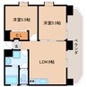 東海道本線/静岡駅 徒歩19分 4階 築34年 2LDKの間取り
