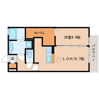 間取図 東海道本線/安倍川駅 徒歩23分 2階 築9年