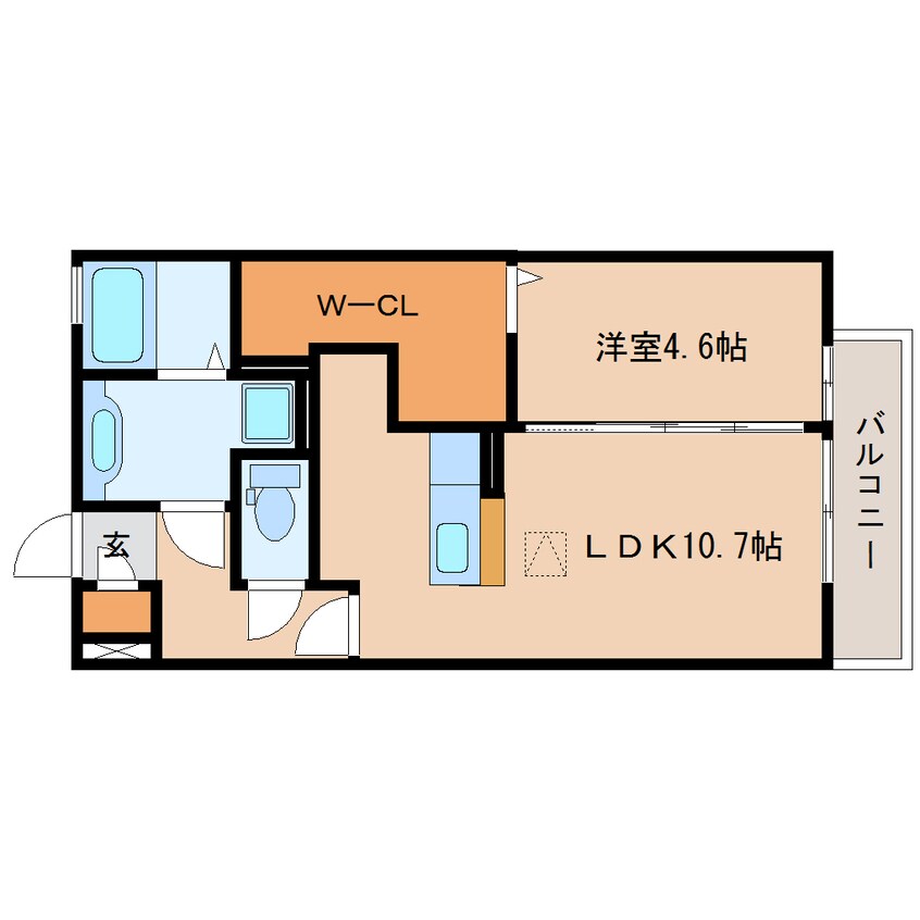 間取図 東海道本線/安倍川駅 徒歩23分 2階 築9年