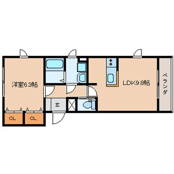 間取図 静岡鉄道静岡清水線/新静岡駅 バス10分千代田四丁目下車:停歩6分 1階 築10年