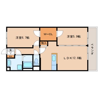 間取図 東海道本線/静岡駅 バス18分上土団地前下車:停歩1分 4階 築9年