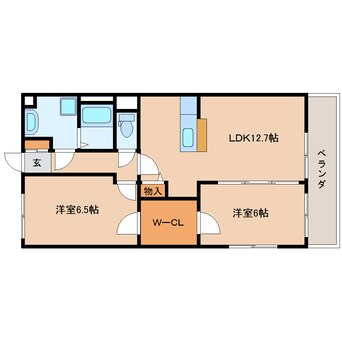 間取図 東海道本線/静岡駅 バス18分上土団地前下車:停歩1分 2階 築9年