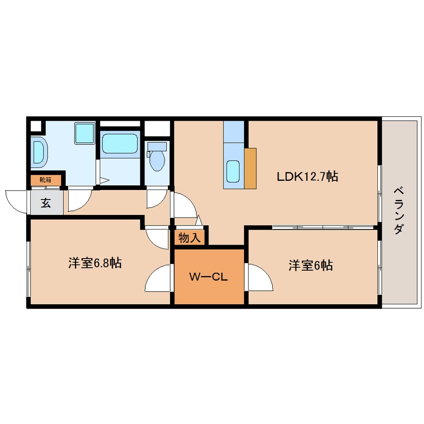 間取図 東海道本線/静岡駅 バス18分上土団地前下車:停歩1分 4階 築9年