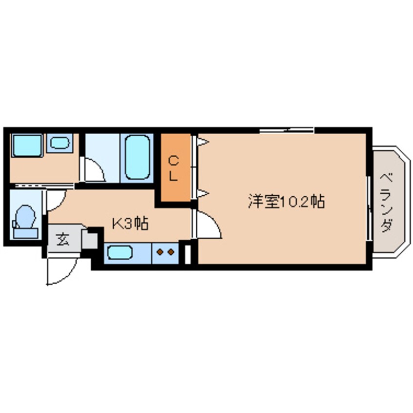 間取図 東海道本線/東静岡駅 徒歩10分 4階 築9年