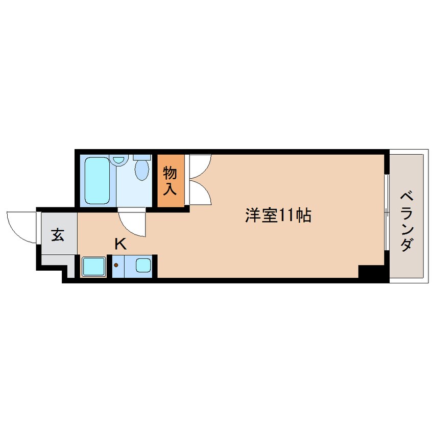 間取図 東海道本線/静岡駅 バス15分材木町下車:停歩3分 1階 築35年