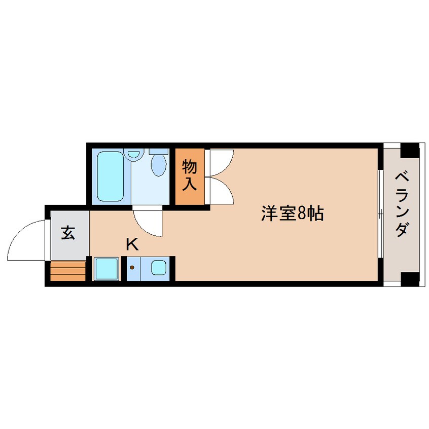 間取図 東海道本線/静岡駅 バス15分材木町下車:停歩3分 2階 築33年