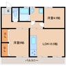 東海道本線/静岡駅 バス:19分:停歩1分 2階 築38年 2LDKの間取り