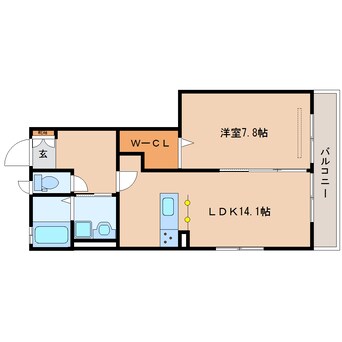 間取図 東海道本線/安倍川駅 徒歩19分 1階 築10年