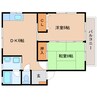 静岡鉄道静岡清水線/古庄駅 徒歩13分 2階 築30年 2DKの間取り