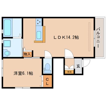 間取図 東海道本線/静岡駅 バス25分スポーツクラブセイシン前下車:停歩5分 1階 築10年