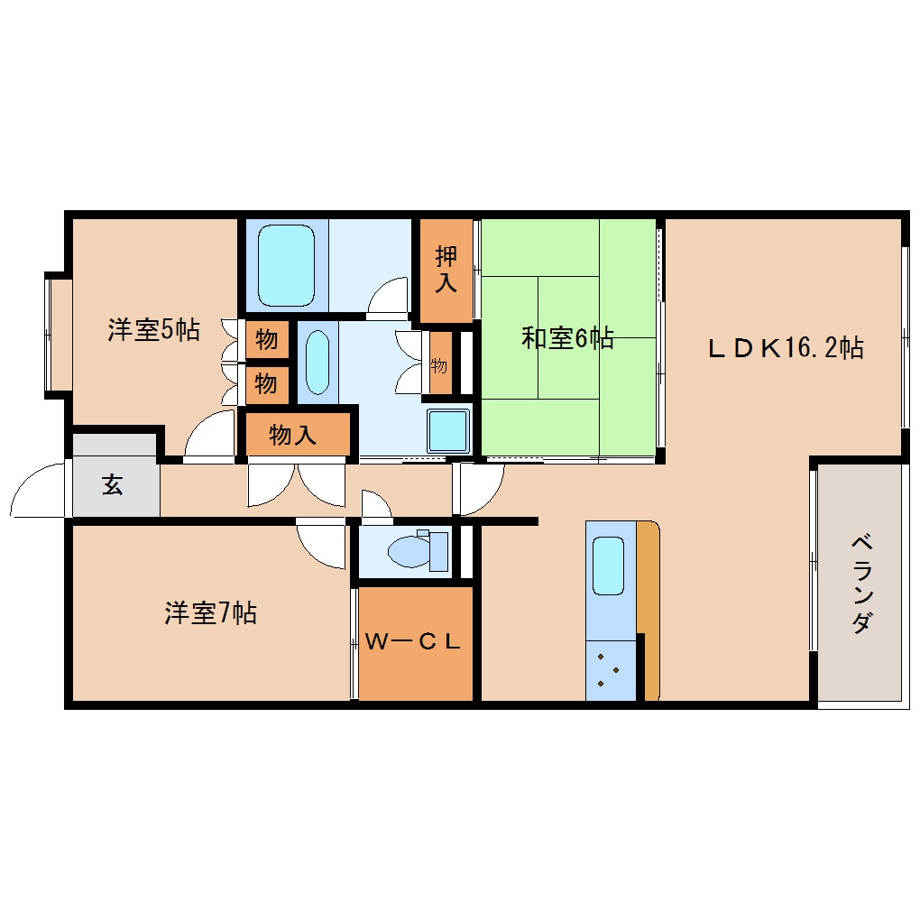 間取り図 東海道本線/静岡駅 バス20分大岩町下車:停歩4分 5階 築21年