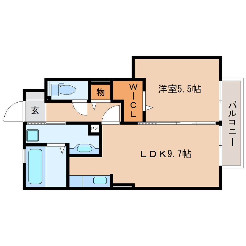 間取図 静岡鉄道静岡清水線/長沼駅 徒歩8分 1階 築8年