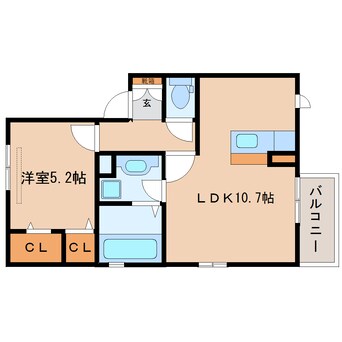 間取図 東海道本線/静岡駅 バス27分松富下車:停歩3分 1階 築8年