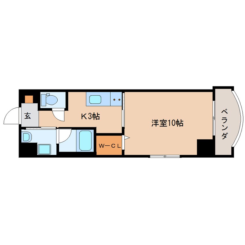 間取図 東海道本線/静岡駅 徒歩10分 8階 築8年