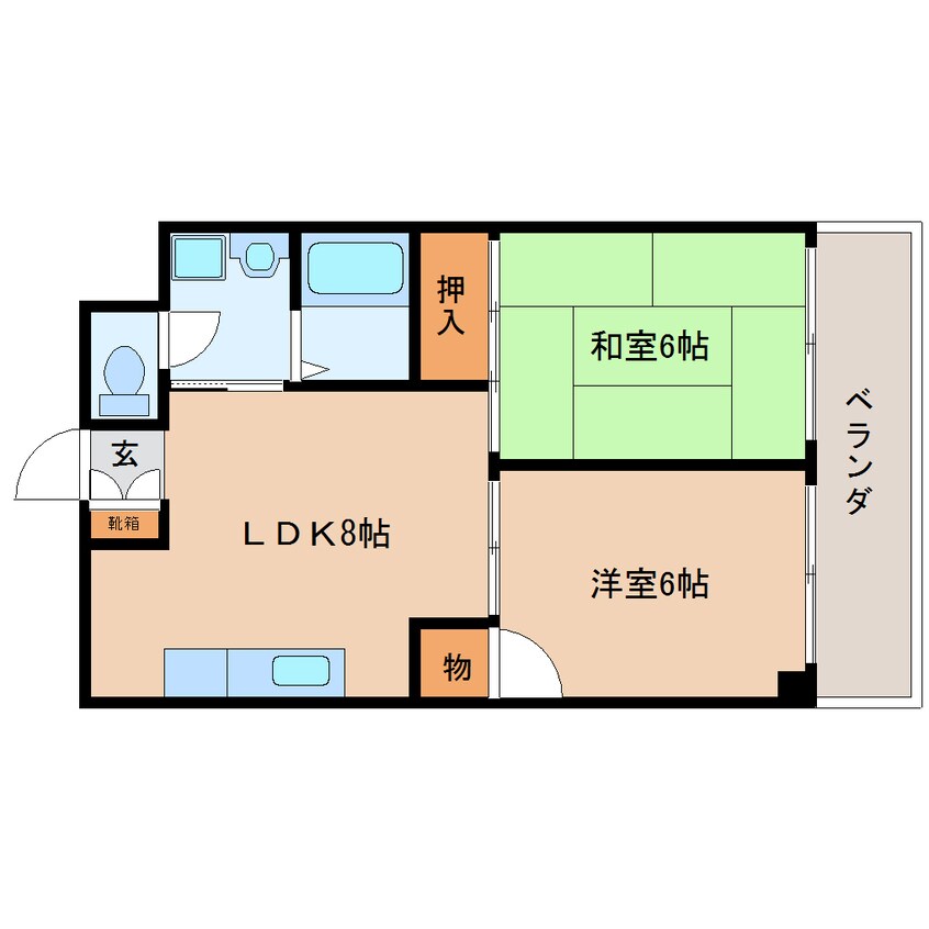 間取図 東海道本線/静岡駅 バス16分安東一丁目下車:停歩4分 1階 築30年