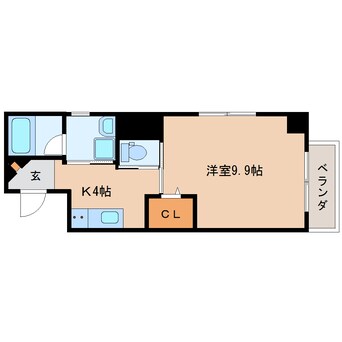 間取図 東海道本線/静岡駅 徒歩18分 8階 築10年