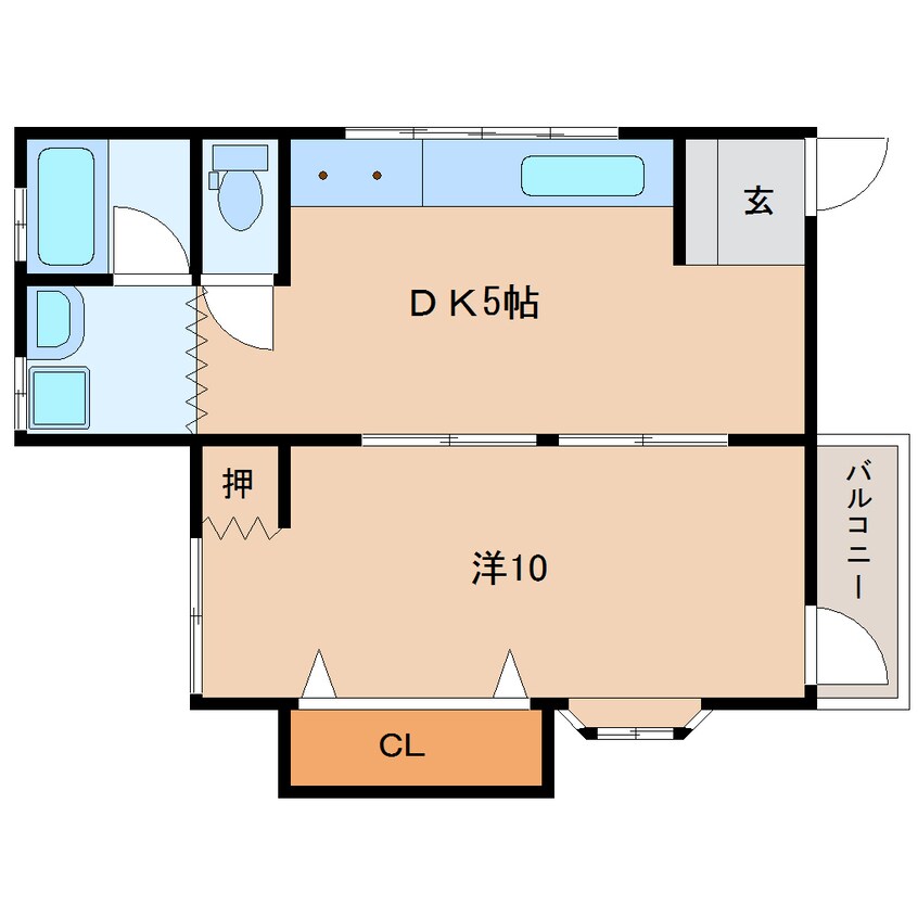 間取図 東海道本線/静岡駅 バス13分安西二丁目下車:停歩3分 2階 築54年