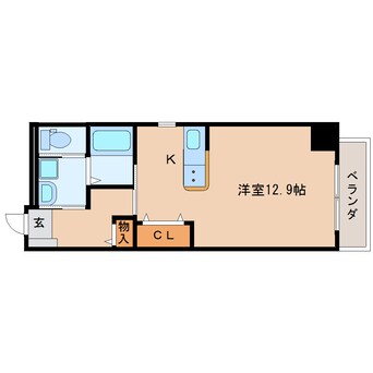 間取図 東海道本線/静岡駅 徒歩18分 5階 築8年