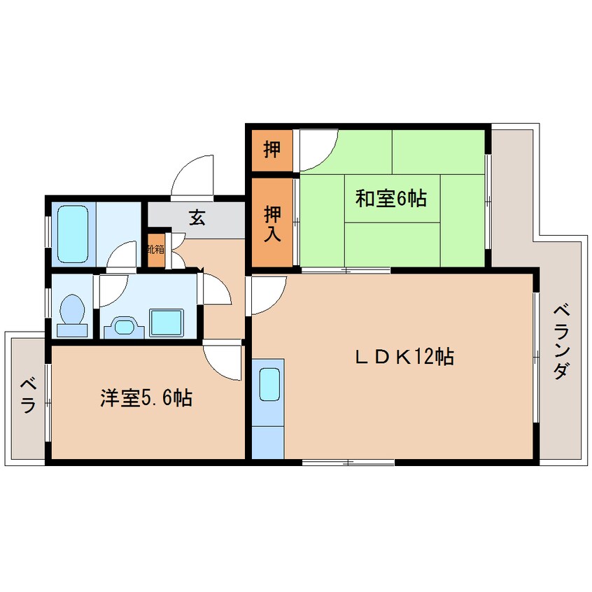 間取図 東海道本線/静岡駅 バス24分秋山町下車:停歩10分 3階 築31年