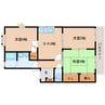 東海道本線/静岡駅 バス:19分:停歩2分 2階 築33年 3DKの間取り