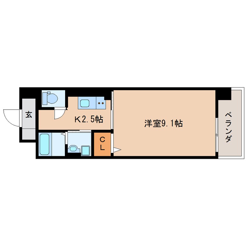 間取図 静岡鉄道静岡清水線/柚木駅 徒歩2分 5階 築7年