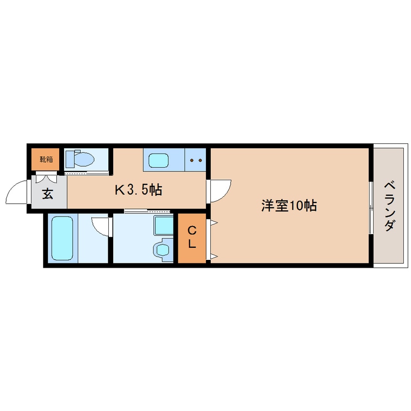 間取図 東海道本線/静岡駅 徒歩15分 3階 築8年