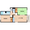 東海道本線/静岡駅 バス:12分:停歩6分 2階 築26年 2LDKの間取り