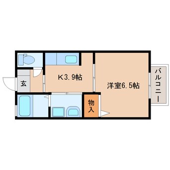 間取図 東海道本線/安倍川駅 徒歩6分 1階 築17年