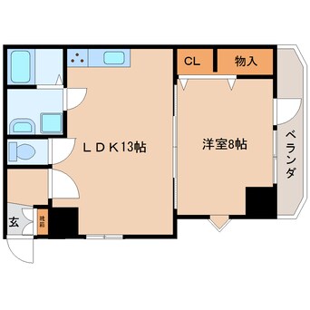 間取図 東海道本線/静岡駅 徒歩11分 5階 築34年