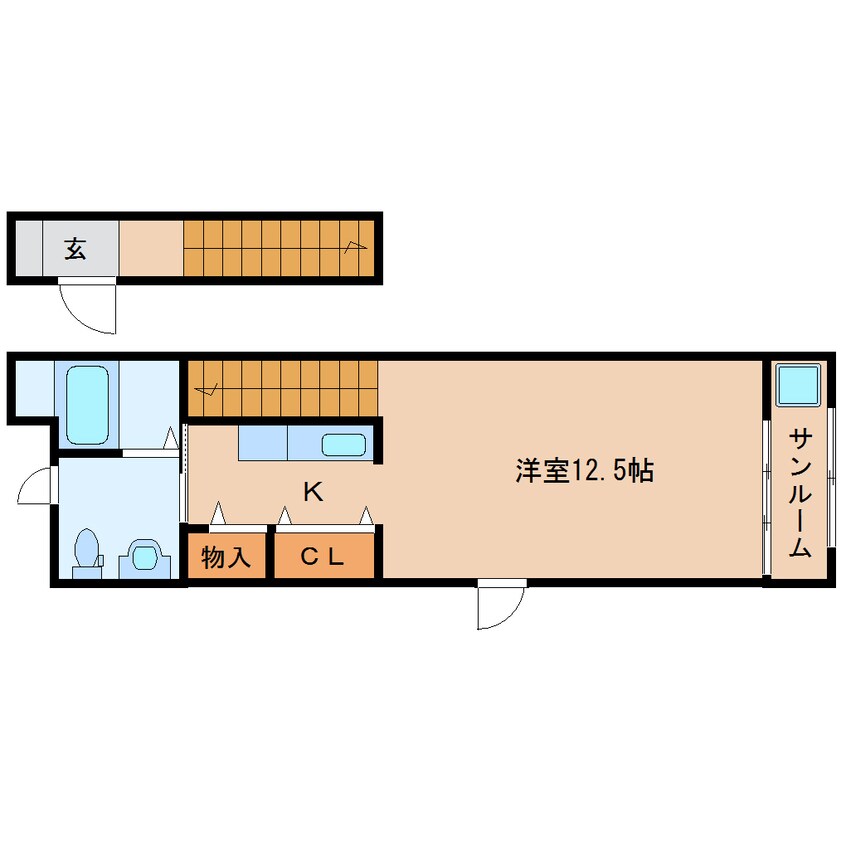 間取図 東海道本線/静岡駅 バス20分田町2丁目下車:停歩1分 2階 築6年