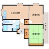 東海道本線/静岡駅 徒歩25分 2階 築31年 2LDKの間取り