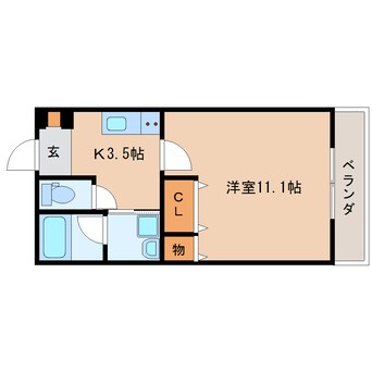 間取図 東海道本線/静岡駅 徒歩14分 4階 築6年
